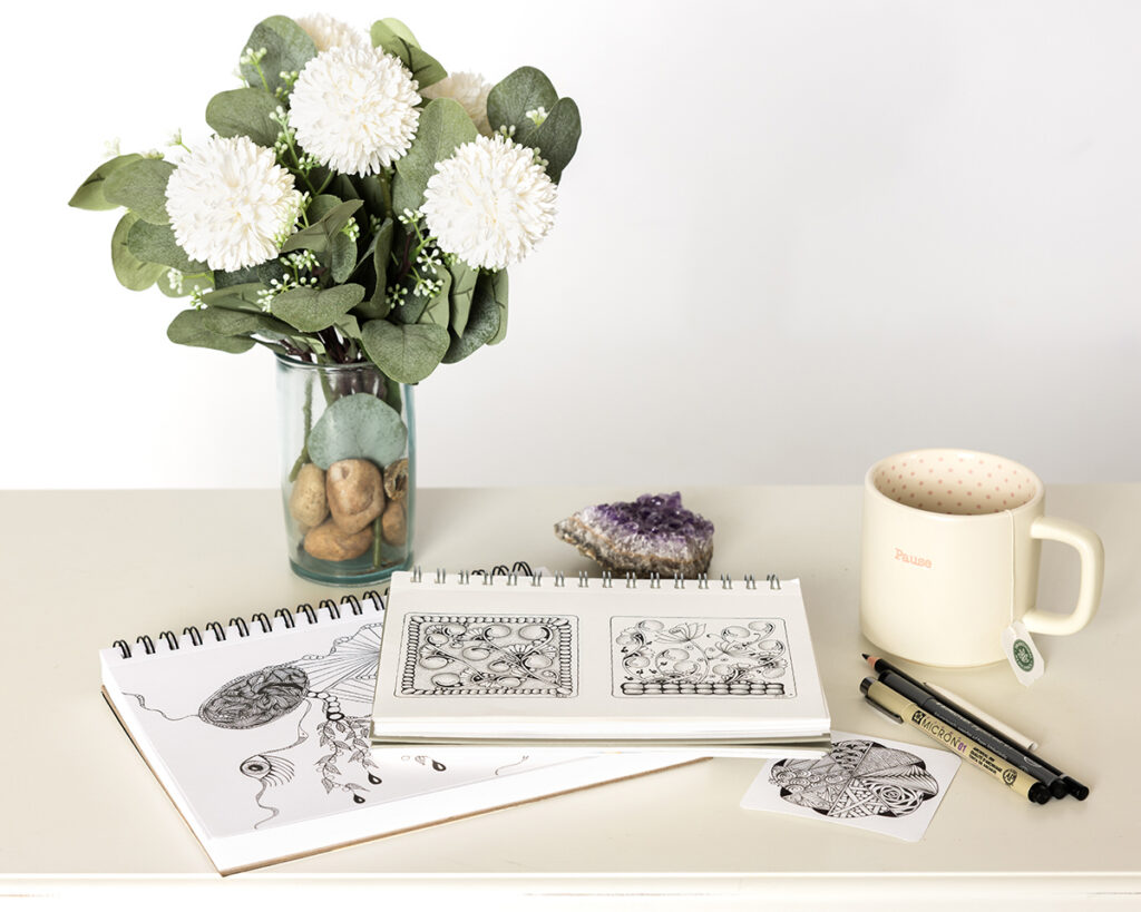 Creative Reading Circle featuring mindful art, journaling, and reflection